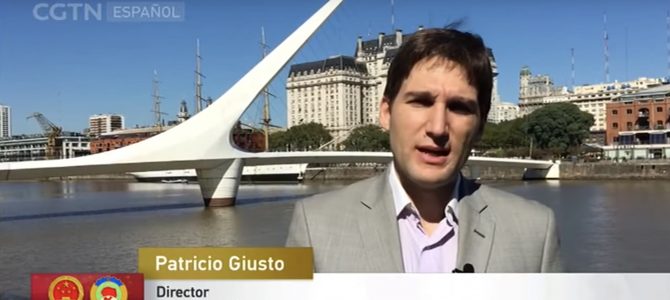 Entrevista de Patricio Giusto en CGTN