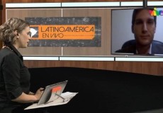 Entrevista para la TV venezolana sobre la marcha sindical contra el Gobierno