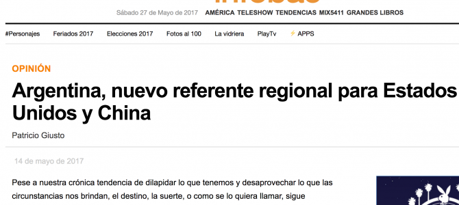 Análisis para Infobae sobre la proyección regional de Argentina