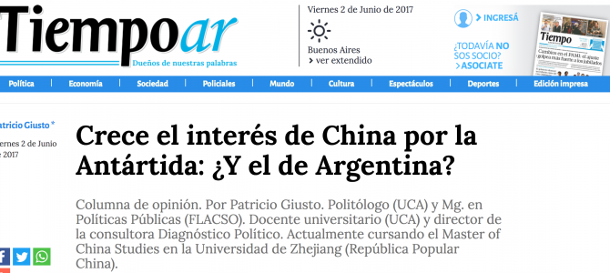 Columna de opinión en Tiempo Argentino