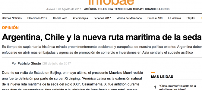 Columna de opinión en Infobae