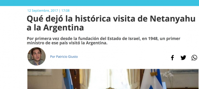 La visita de Netanyahu a la Argentina, bajo la mirada de Patricio Giusto