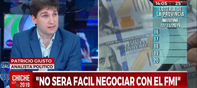 Patricio Giusto en Crónica TV, analizando el nuevo gobierno argentino