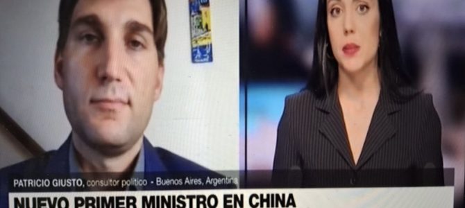 Entrevista en France 24 sobre el nuevo premier chino