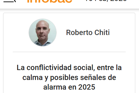 Columna de Roberto Chiti en Infobae